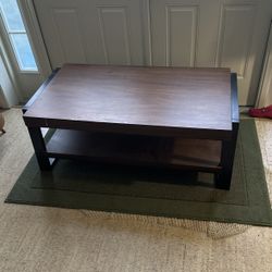 Wood And Metal Coffee Table