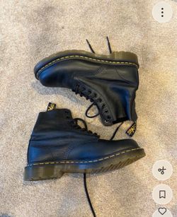 Dr. Martens Black Leather Lace-Up Boots Sz. 8