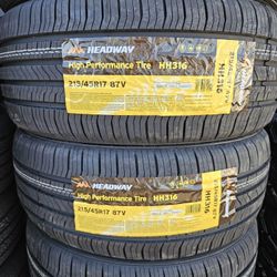 215-45-17 !!! HEADWAY H/P !!! $280  LAS 4 LLANTAS MONTADAS Y BALANCEO INCLUIDO 👌 