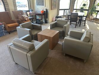 Office set, 4 chairs and table