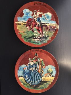 Pair of Old Oil Paintings on Wood