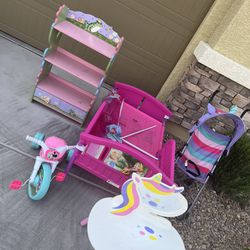 Pink, Princess Bed, Unicorn , Elsa & Ana Table , Stroller More!