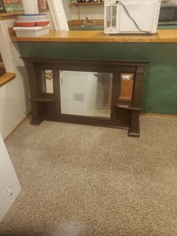 Antique Wood Mirror