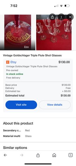 Vintage Gold Slugger Triple Flu Shot Glass