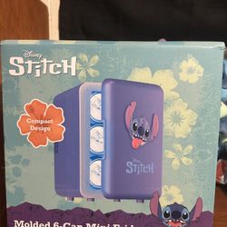 Stitch Molded 6-Can Mini Fridge