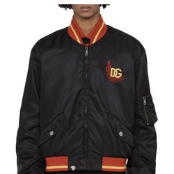 Dolce & Gabbana DG Logo Bomber Jacket Saks Fifth Ave Size 52