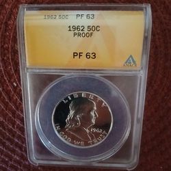 (6) GRADED Franklin Half Dollar Lot