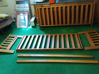 Wooden futon, needs hardware in a few spots.