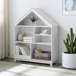 Delivery Avail  29" wide 34" tall white dollhouse shelf rack bookcase clothing dresser organizer