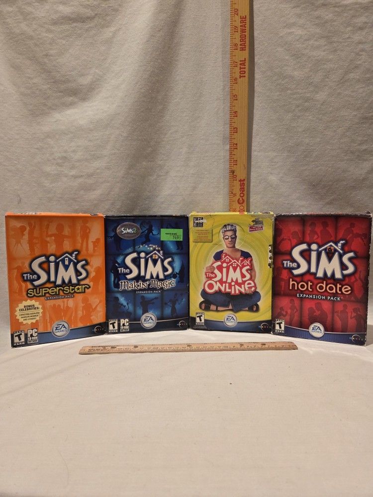 "The Sims"-EA Games- Lot Of 4 VTG 2001-2003, 8 Discs Total