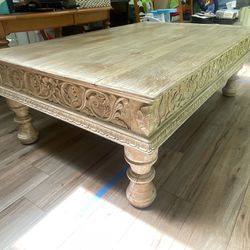 Unique Carved Coffee Table