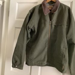 Men's L Colorado Timberline Heavyweight Fleece Lined Full Zip Green