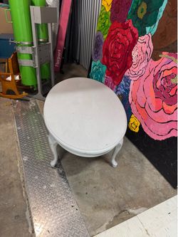 Grey chalk painted coffee table