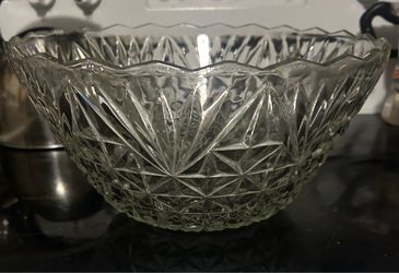 Vintage Anchor Hocking "Arlington" Glass Punch & Serving Bowl (6-Quart)