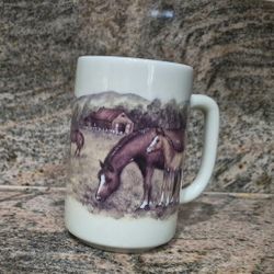 Vintage Otagiri Horses Mug
