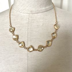 Gold Tone Rhinestone Necklace 