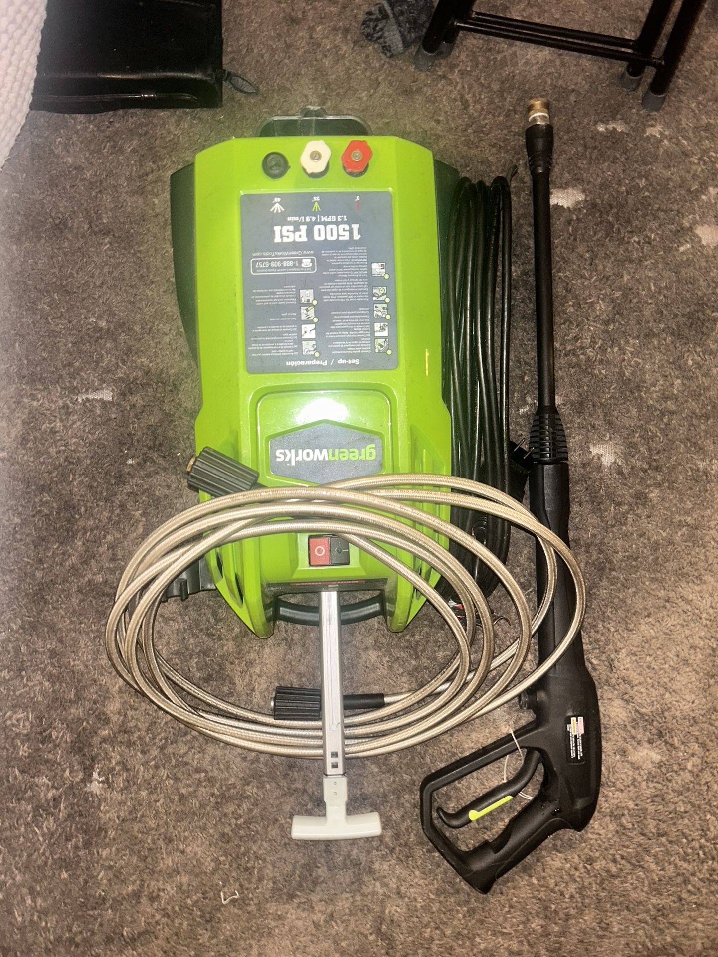 Green works 1,500psi Pressure Washer 