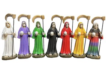 7pc Statues Santa Muertes 4"