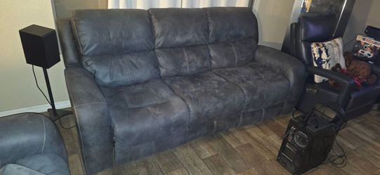Living spaces blue couch