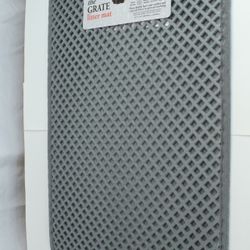 Fresh Kitty The Grate Gray Litter Mat 24in x 16in - NEW