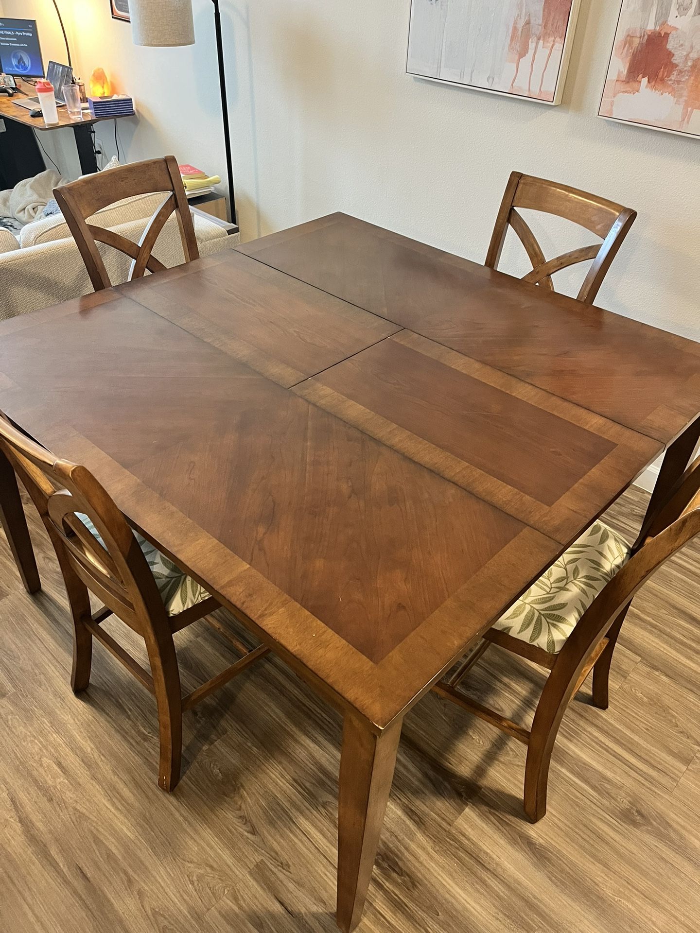 Tall Dining Room Table - Extendable (4 Chairs)