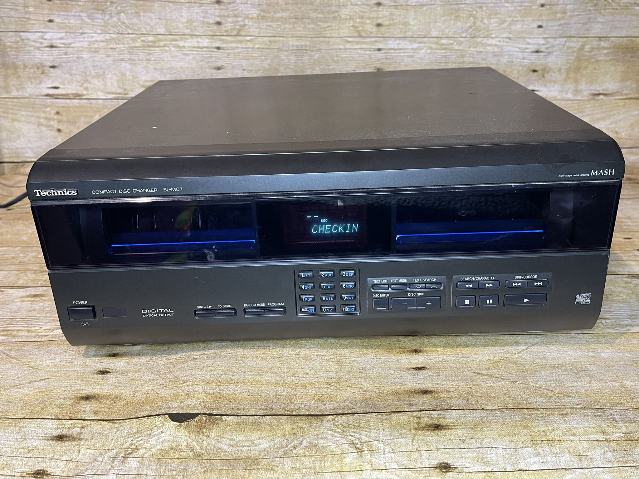 TECHNICS SL-MC7 Stereo Compact Disc 110+1 CD Charger Player TESTED ~ No Remote