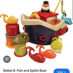 FUN AND SPLASH SAIL BOAT OCEAN SEA ANCHOR HOOK FISH BATHTUB KID TODDLER INFANT CHILD BATH TOY BATHROOM TUB PLAYSET