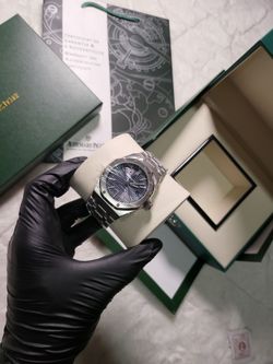 AP Royal Oak Blue Dial Steel Watch