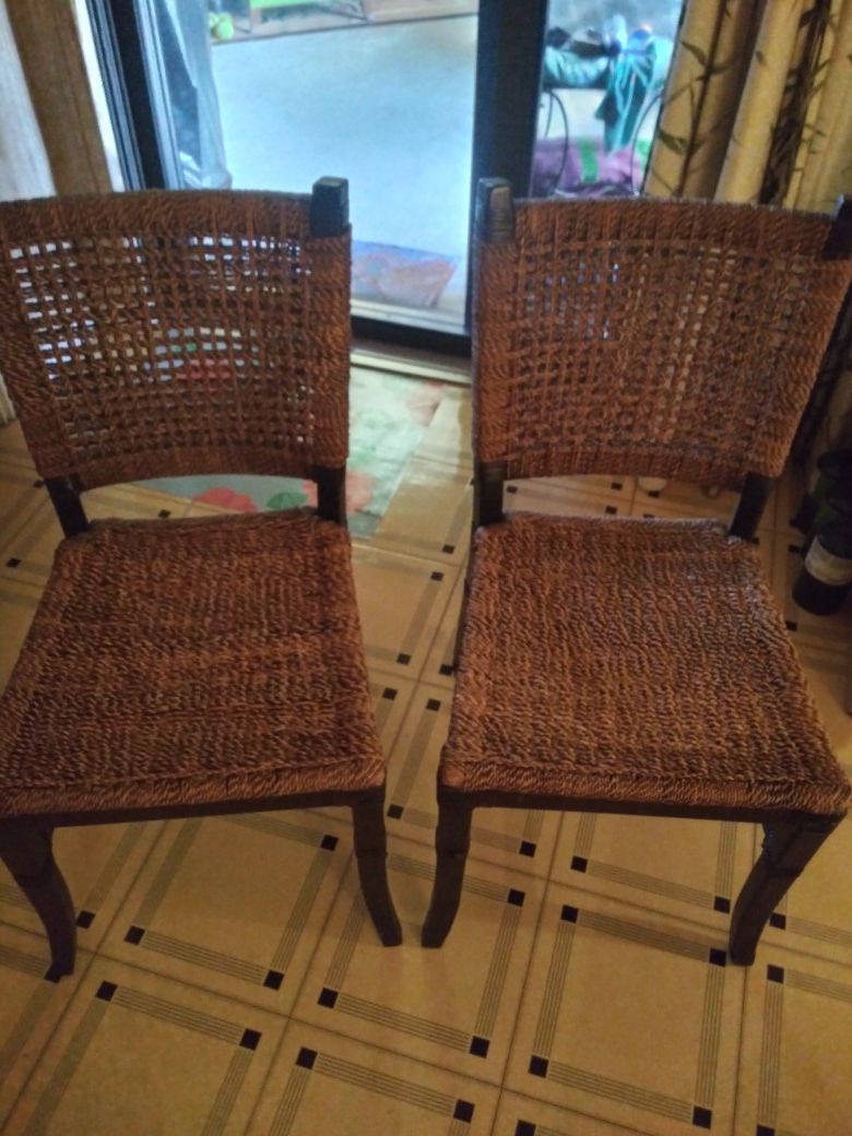 Rope braided chair set