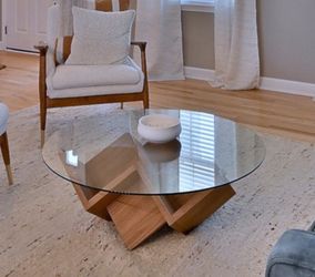 Glass coffee table