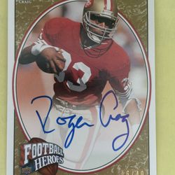 Roger Craig Autographed Signed Card