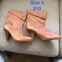 Leather Boots Size 9