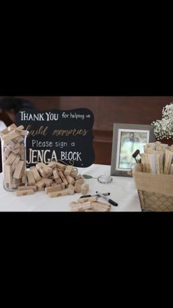 Jenga guest book (sign only)