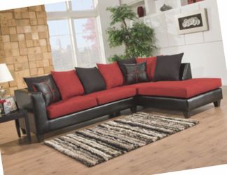 New red and black sectional!