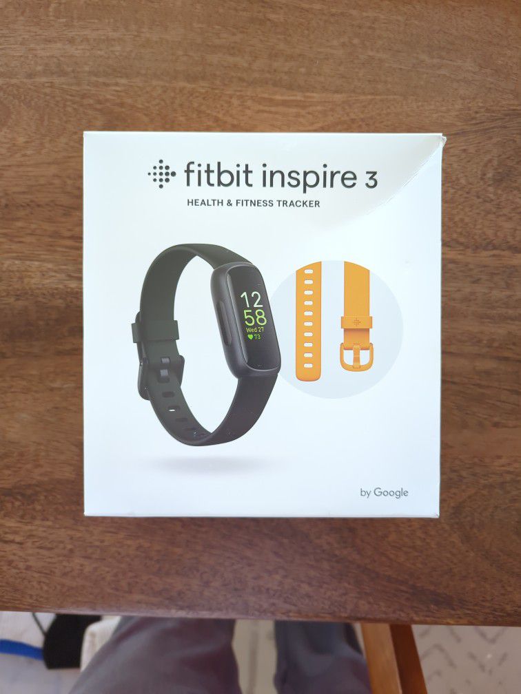 New FitBit Inspire 3 With Extra Orange Straps Small And Large
