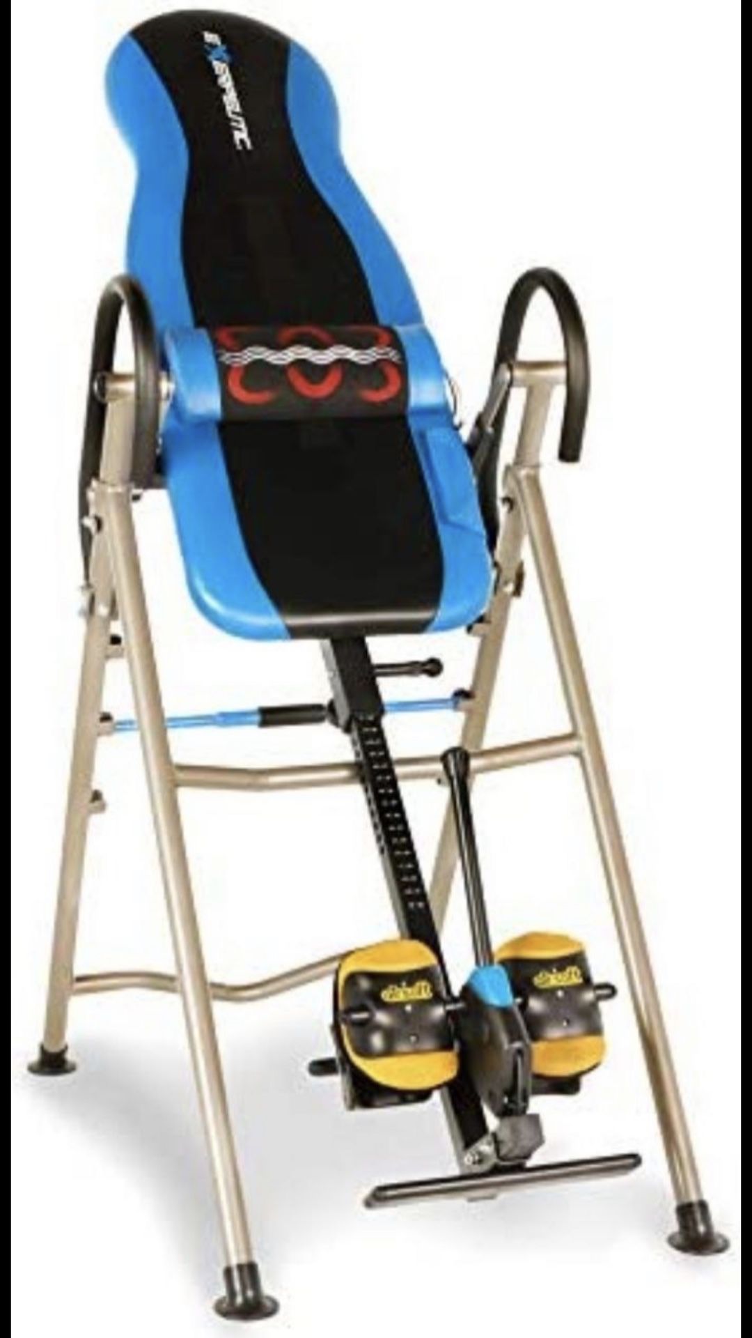 EXERPEUTIC Inversion Table with AIRSOFT NO PINCH Ankle Holders, SURELOCK Safety Ratchet System, and Lumbar Support