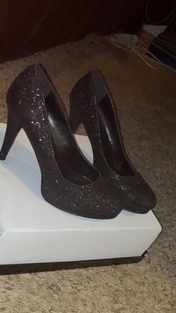 cute black glitter shoes