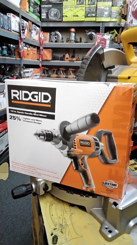 RIDGID 1/2 IN. SPADE HANDLE MUD MIXER