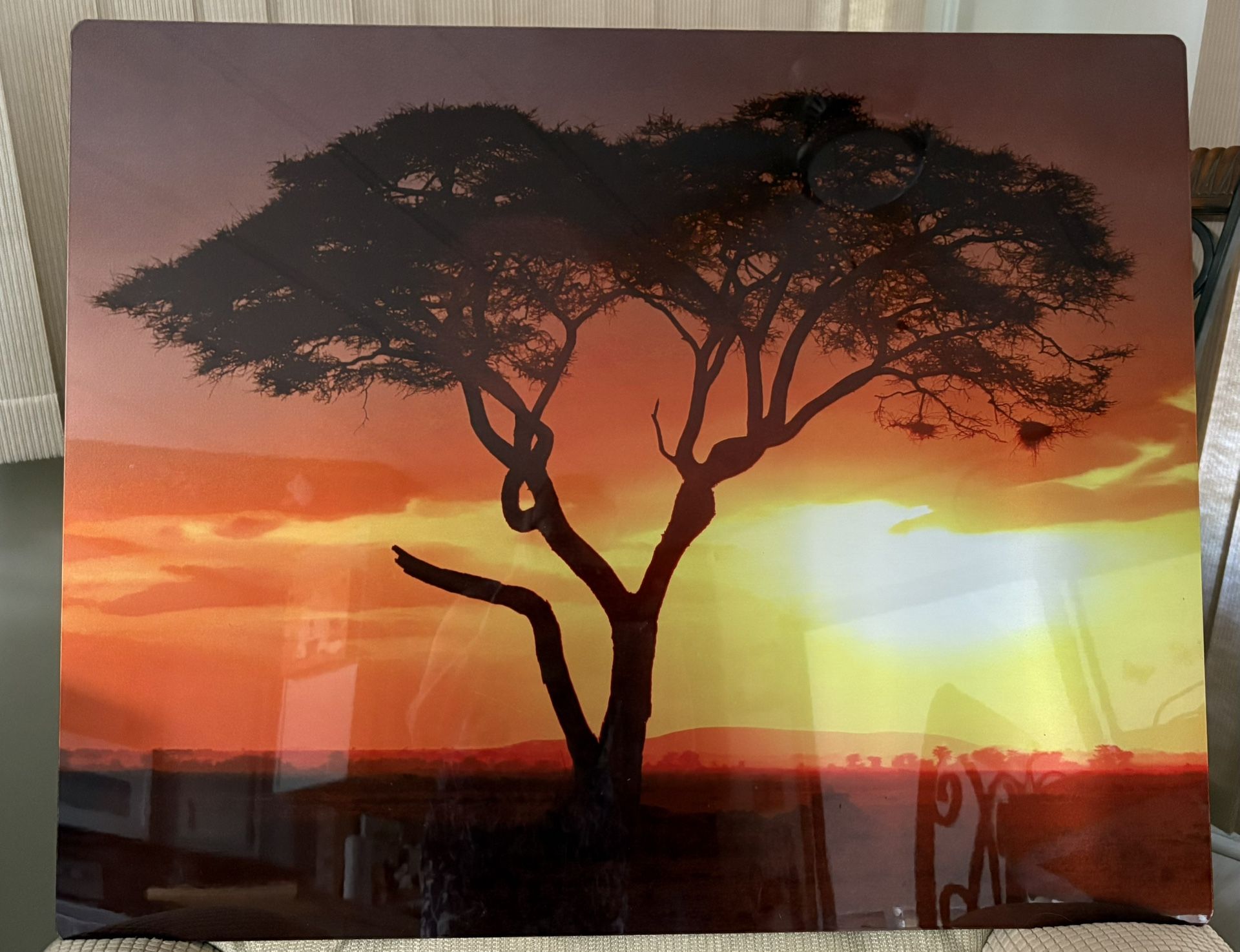 Sunset Photo On Metal