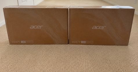 2x Acer V247Y 23.8” Full HD Monitors – BRAND NEW SEALED