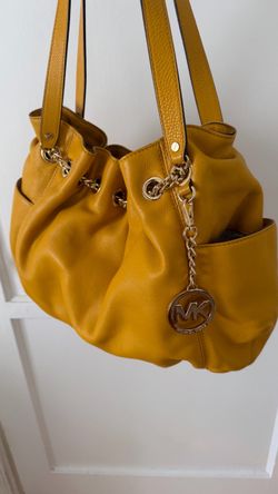 Michael Kors Mustard Yellow Leather Shoulder Bag