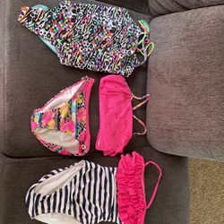 Three Cute Swimsuits Size 14-16 In Girls
