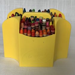 Used Mix Crayons / Some Broken/ With Crayola Yellow Case