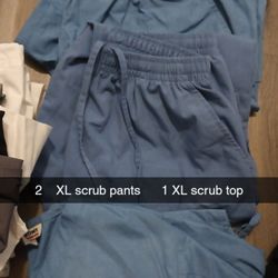 Scrub Pants 2  Size  XL  And 1 XL Scrub Top