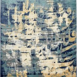 Modern Abstract Area Rug - 8x10 ft - Great Condition - $111
