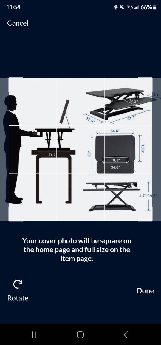 Standing Desk Riser Flexisport Black