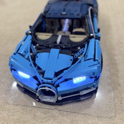Lego Bugatti Chyron 42083 Assembled With LED Light 