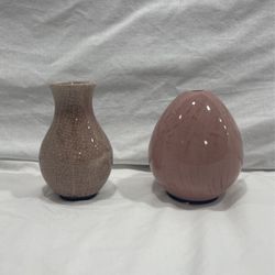 Set Modern Pale Mauve ceramic Vases 