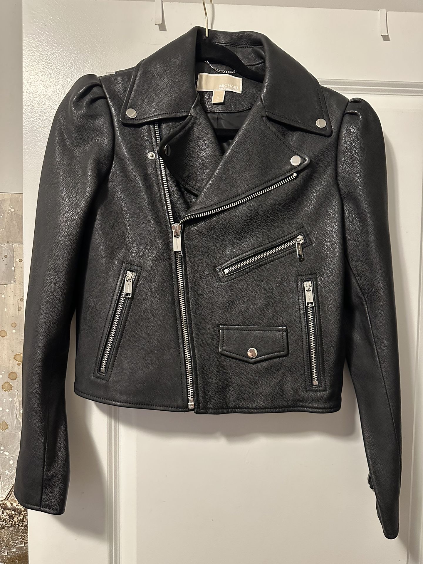 Michael Kors Pebbled Leather Jacket 