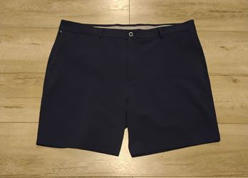 Vineyard Vines Men's 7 inch On The Go Seersucker Shorts Size 42 in Navy Blue